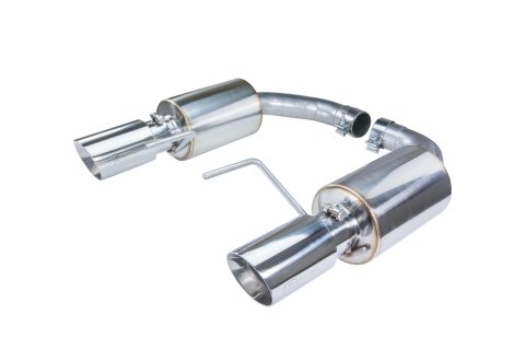 Pypes Axle-Back Exhaust Systems SFM82MS System, Street Pro, Axle-Back, Dual, Polished Stainless Steel, Polished Tips, Ford, 5.0L, Kit thumbnail 1