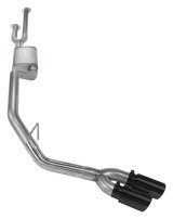 Pypes Converter-Back Exhaust Systems STT10SB Systems, Cat-Back, Stainless Steel, Natural, Street Pro Mufflers, Black Powdercoated Tip, Toyota, Kit thumbnail 5