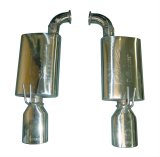 Pypes Axle-Back Exhaust Systems SGG60VS System, Axle-Back, Polished Stainless Steel, Polished Tips, Pontiac, 6.0, 6.2L, Kit thumbnail 1