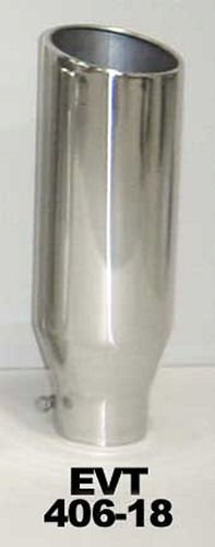 Pypes Monster Truck Tips Round, Polished 4 Inch Exhaust Tip EVT406-18 Tip, Stainless Steel, Polished, 4.00 in. Inside Diameter, Each thumbnail 4