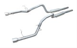 Pypes Mid Muffler Exhaust Systems SFM79B System, Cat-back, Dual, Stainless, Natural, Split Rear Exit, Ford, 3.7L, Kit thumbnail 2