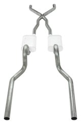 Pypes Header/Crossmember-Back Exhaust Systems SFC01S Crossmember Back Dual, w/X-Pipe System, Split Rear Dual Exit; 2.5 in. Street Pro Mufflers/Hardware, Tips Not Incl., Kit thumbnail 4