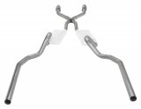 Pypes Header/Crossmember-Back Exhaust Systems SGG912E Systems, Crossmember Back w/X-Pipe, 78-88 GM G-Body SS Split Rear Dual Exit 2.5 in Intermediate Pipe thumbnail 1