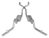 Pypes Violator Dual Exhaust Systems SGG940VE Systems, Crossmember Back w/H-Pipe System 78-88 El Camino SS Split Rear Exit 2.5 in Intermediate thumbnail 1