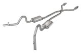 Pypes Violator Dual Exhaust Systems SGG940VE Systems, Crossmember Back w/H-Pipe System 78-88 El Camino SS Split Rear Exit 2.5 in Intermediate thumbnail 2