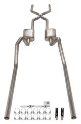 Pypes No-Muffler Exhaust Systems SGB45 System, No Mufflers, Crossmember Back, 409 Stainless Steel, Natural, H-Pipe, Rear Exit, Chevy, Impala, Kit thumbnail 7