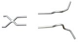 Pypes No-Muffler Exhaust Systems SGT79 System, No Mufflers, Header-Back, Stainless Steel, Natural, X-Pipe, Chevy, GMC, RWD Pickup, V8, Kit thumbnail 1