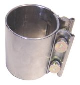 Pypes 3 Inch Exhaust Clamp HVC66 Clamp, Band, Stainless Steel, in. Diameter, in. Width, Universal, Each thumbnail 3
