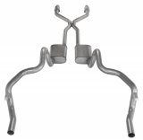Pypes Race Pro Dual Exhaust Systems SGF941RE Systems, Crossmember Back w/H-Pipe System 75-81 F-Body Split Rear Exit 2.5 in Intermediate thumbnail 1
