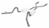 Pypes Header/Crossmember-Back Exhaust Systems SGG910E Systems, Crossmember Back w/X-Pipe, 78-88 GM G-Body Split Rear Dual Exit 2.5 in Intermediate thumbnail 3