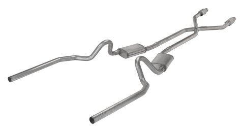 Pypes Street Pro Exhaust Systems SGG922SE Systems, Crossmember Back w/X-Pipe, 78-88 El Camino SS Split Rear Dual Exit 2.5 in Intermediate thumbnail 2