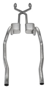Pypes Violator Dual Exhaust Systems SMA910VE Systems, Crossmember Back w/H-Pipe System 75-76 Mopar A-Body Split Rear Exit 2.5 in Intermediate thumbnail 3