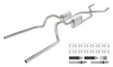 Pypes Race Pro Dual Exhaust Systems SGT74R Systems, Crossmember Back w/ H-pipe System 63-66 GM Truck split rear dual exit 2.5 inch intermediate thumbnail 1