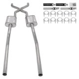 Pypes Turbo Pro Exhaust Systems SGT77T Systems, Pro, Crossmember Back, 409 Stainless Steel, Natural, Chevy, GMC, Kit thumbnail 2