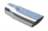 Pypes Stainless Steel Round, Polished 3 Inch Exhaust Tip EVT56 Tips, Steel, Polished, Slant Cut, in. Inlet, 3.5 in. Outlet, Pair thumbnail 2