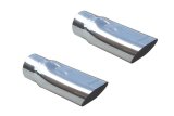 Pypes Stainless Steel Round, Polished 3 Inch Exhaust Tip EVT56 Tips, Steel, Polished, Slant Cut, in. Inlet, 3.5 in. Outlet, Pair thumbnail 3