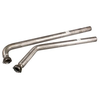Pypes Stainless Steel Exhaust Downpipes DGU14S Downpipes, Steel, Natural, 2.5 in. Diameter, 3-bolt, Chevy, Small Block, Pair thumbnail 2