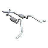 Pypes Race Pro Dual Exhaust Systems SGB11R System, Pro, Header-Back, Stainless Steel, Natural, X-Pipe, Chevy, Full Size Car, Kit thumbnail 2