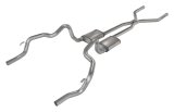Pypes H-Bomb Exhaust Systems SGF41 System, Crossmember Back w/H-Pipe 70-74 F-Body Split Rear Dual Exit 2.5 in Int & Tail Pipe Hardware Incl Muffler & Tip Not Incl thumbnail 2