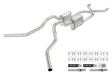 Pypes Street Pro Exhaust Systems SGT75S Systems, Crossmember Back w/ X-pipe System 63-66 GM Truck split side dual exit 2.5 inch intermediate thumbnail 1