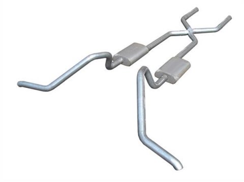 Pypes Turbo Pro Exhaust Systems SGB10T Systems, Pro, Crossmember-Back, Stainless Steel, Natural, Buick, Chevy, Kit