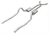 Pypes Turbo Pro Exhaust Systems SMA10T Systems, Pro, Crossmember Back, 409 Stainless Steel, Natural, Dodge, Plymouth, Kit thumbnail 1