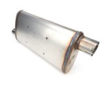 Pypes Turbo Pro 409 Stainless Steel 2.5 Inch Muffler MVT30 Muffler, Pro, in. Offset Inlet/2.5 in. Offset Outlet, Steel, Natural, Each thumbnail 3