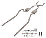 Pypes Violator Dual Exhaust Systems SGB15V System, Violator, Crossmember Back, 409 Stainless Steel, Natural, X-Pipe, Rear Exit, Chevy, Impala, Kit thumbnail 6