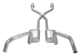 Pypes Street Pro Exhaust Systems SGN945SE Systems, Crossmember Back w/H-Pipe System 75-79 Nova Split Rear Dual Exit 2.5 in Intermediate thumbnail 1