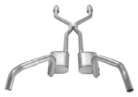 Pypes Violator Dual Exhaust Systems SGN945VE Systems, Crossmember Back w/X-Pipe, 75-79 Nova Split Rear Exit 2.5 in Intermediate