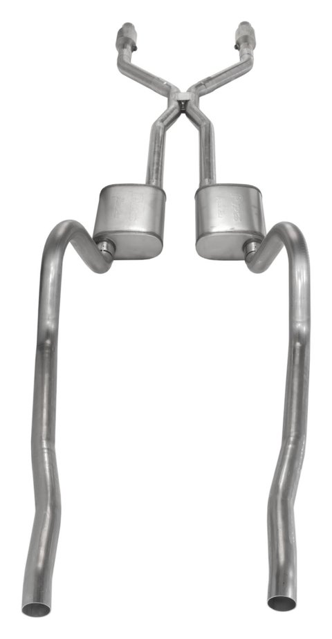 Pypes Violator Dual Exhaust Systems SMA940VE Systems, Crossmember Back w/X-Pipe, Split Rear Exit 2.5 in Intermediate thumbnail 4