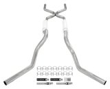 Pypes Header/Crossmember-Back Exhaust Systems SGT76 Systems, Crossmember Back w/ H-pipe System 63-66 GM Truck split side dual exit 2.5 inch intermediate thumbnail 1