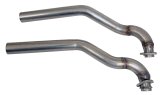 Pypes Stainless Steel Exhaust Downpipes DGC05 Pipes, Downpipes, Steel, Natural, 2.500 in. O.D., Chevrolet, 265, 283, Pair thumbnail 2