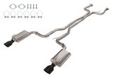 Pypes Violator Dual Exhaust Systems SGG62VB System, Violator, Cat-Back, Stainless Steel, Natural, Black Powdercoated Tips, Pontiac, Kit thumbnail 1