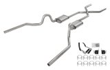 Pypes No-Muffler Exhaust Systems SGA18 System, No Mufflers, 2.50 in., Crossmember Back, 409 Stainless Steel, Natural, X-Pipe, Olds, V8, Kit thumbnail 3