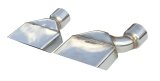 Pypes Stainless Steel Rectangular, Polished 2.50 Inch Exhaust Tip EVT87 Tip, Stainless, Polished, Slant Cut, 2.5 in. Inlet, Pair thumbnail 1