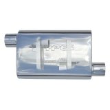 Pypes Street Pro 409 Stainless Steel 2.5 Inch Muffler MVS10 Muffler, Series, Steel, Natural, in. Offset Inlet/2.5 in. Offset Outlet, Each thumbnail 3