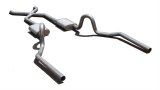 Pypes Violator Dual Exhaust Systems SGA10V System, Violator, Crossmember Back, Stainless Steel, Natural, X-Pipe, Buick, Chevy, Oldsmobile, Pontiac, V8 thumbnail 1