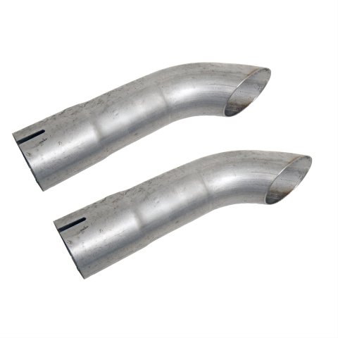 Pypes Stainless Steel Exhaust Tips PVD10 Tip, Turndown, 409 Stainless, Natural Finish, 2.5 in. I.D., Pair