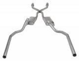 Pypes Violator Dual Exhaust Systems SGG912VE Systems, Crossmember Back w/X-Pipe, 78-88 EL Camino Exc SS Split Rear Exit 2.5 in Intermediate thumbnail 1