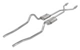 Pypes Race Pro Dual Exhaust Systems SMA910RE Systems, Crossmember Back w/X-Pipe, 75-76 Mopar A-Body Split Rear Exit 2.5 in Intermediate thumbnail 1