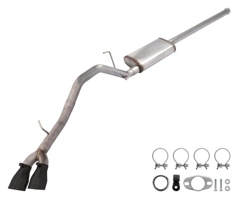 Pypes Street Pro Exhaust Systems STT20SB System, 2.50 in., Cat-Back, 409 Stainless Steel, Muffler, Dual 4.0 in., 304 Black Stainless Steel Tips, Toyota, Kit thumbnail 3