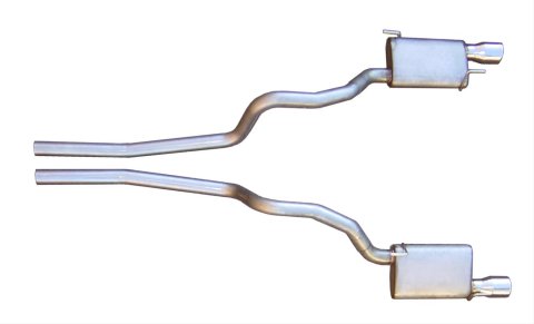 Pypes Violator Dual Exhaust Systems SFM62V System, Violator, Cat-Back, Stainless Steel, Natural, Polished Tips, Ford, 4.6L, Kit