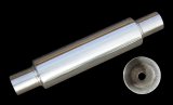 Pypes M-80 Round Case 304 Stainless Steel 2.5 Inch Muffler MVR200S Muffler, Series, Steel, Polished, in. Center Inlet/2.5 in. Center Outlet, Each thumbnail 1