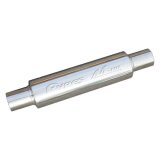 Pypes M-80 Round Case 304 Stainless Steel 2.5 Inch Muffler MVR200S Muffler, Series, Steel, Polished, in. Center Inlet/2.5 in. Center Outlet, Each thumbnail 4