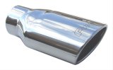 Pypes Stainless Steel Oval, Polished 2.50 Inch Exhaust Tip EVT29 Tips, Steel, Polished, Slant Cut, 2.5 in. Inlet, Oval 3 in. x 6 in. Outlet, Pair thumbnail 2