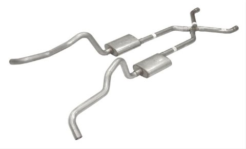 Pypes Street Pro Exhaust Systems SGC16S System, Pro, Crossmenber-Back, X-Pipe, Stainless Steel, Chevy, Bel Air, V8, Kit thumbnail 2