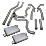 Pypes Race Pro Dual Exhaust Systems SGF31R System, Pro, Crossmember-Back, Stainless Steel, Pontiac, Firebird, V8, Kit thumbnail 1