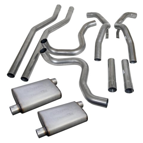 Pypes Race Pro Dual Exhaust Systems SGF31R System, Pro, Crossmember-Back, Stainless Steel, Pontiac, Firebird, V8, Kit