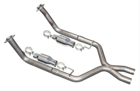 Pypes X-Pipes XFM26M Crossover Pipe, X-Pipe, with Converters, Stainless Steel, Natural, 2.50 in. Diameter, Ford, 4.6L, Kit thumbnail 1